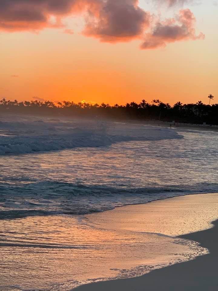 A beautiful view of sunset at beach