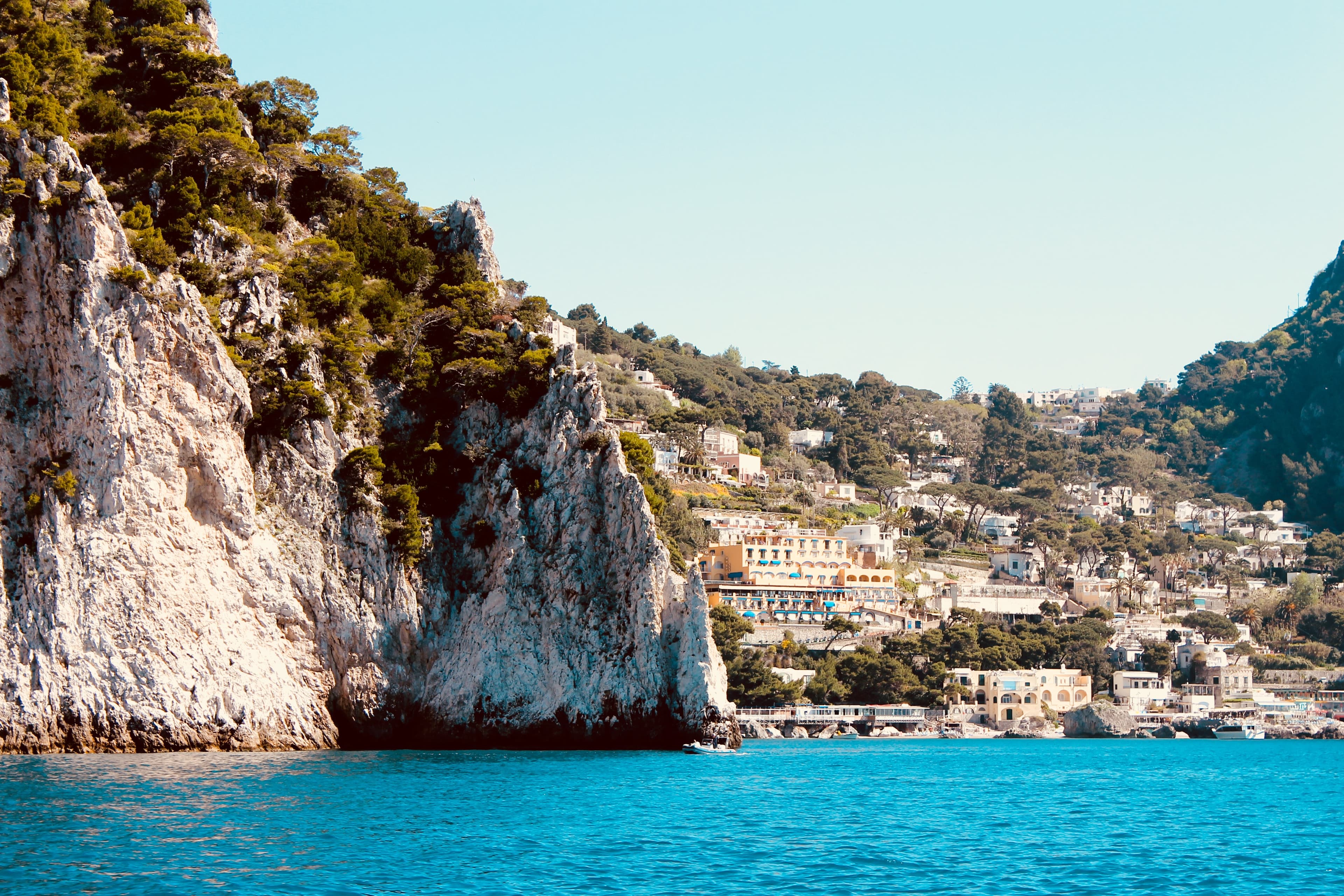 View of a coastal city