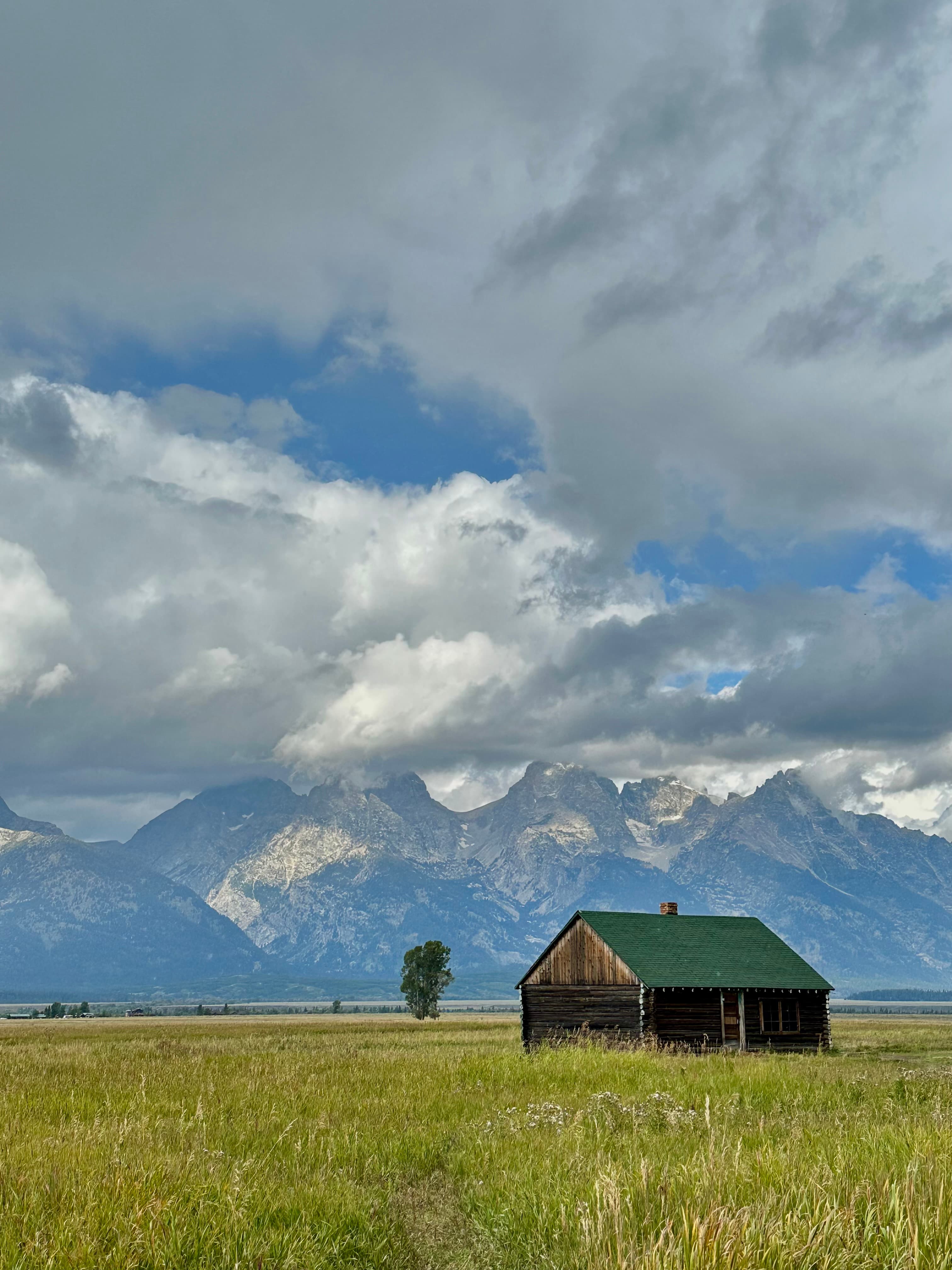 View of a cabin in the fields