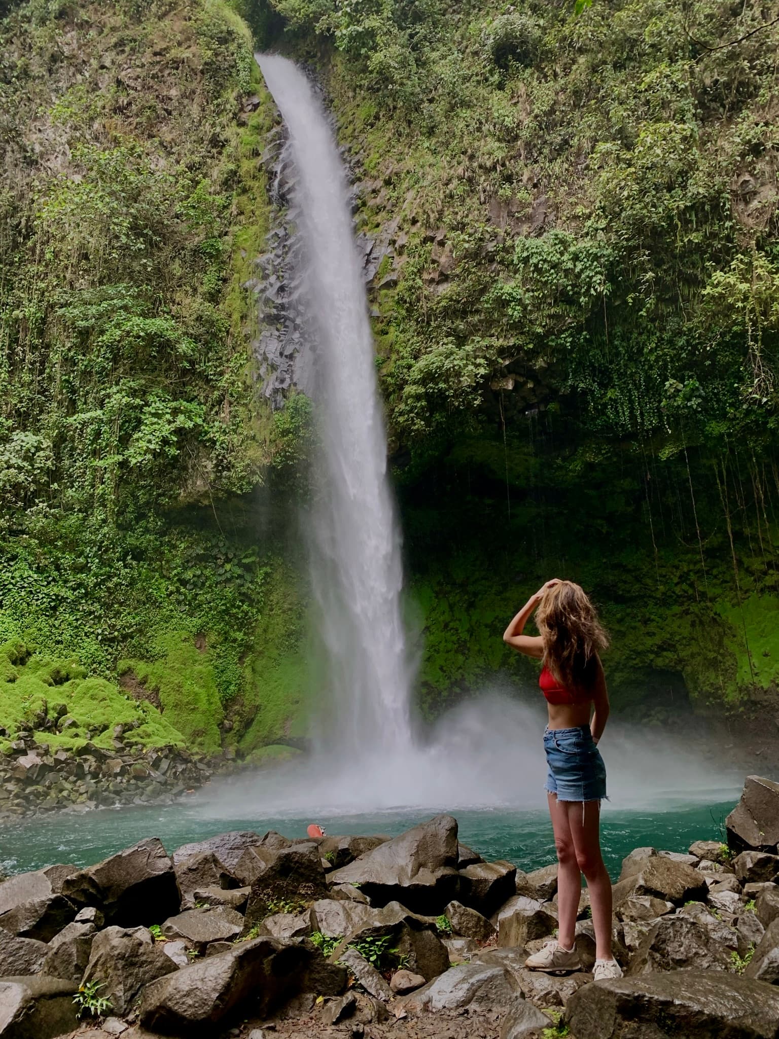 Beautiful view of the waterfall