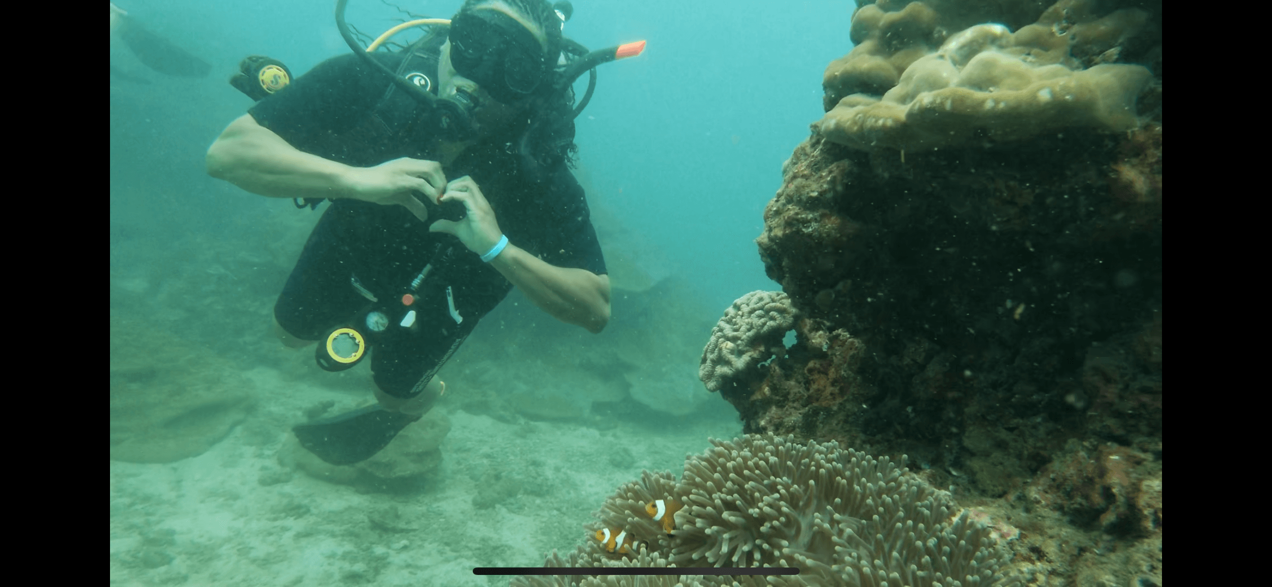 Scuba diving in the sea