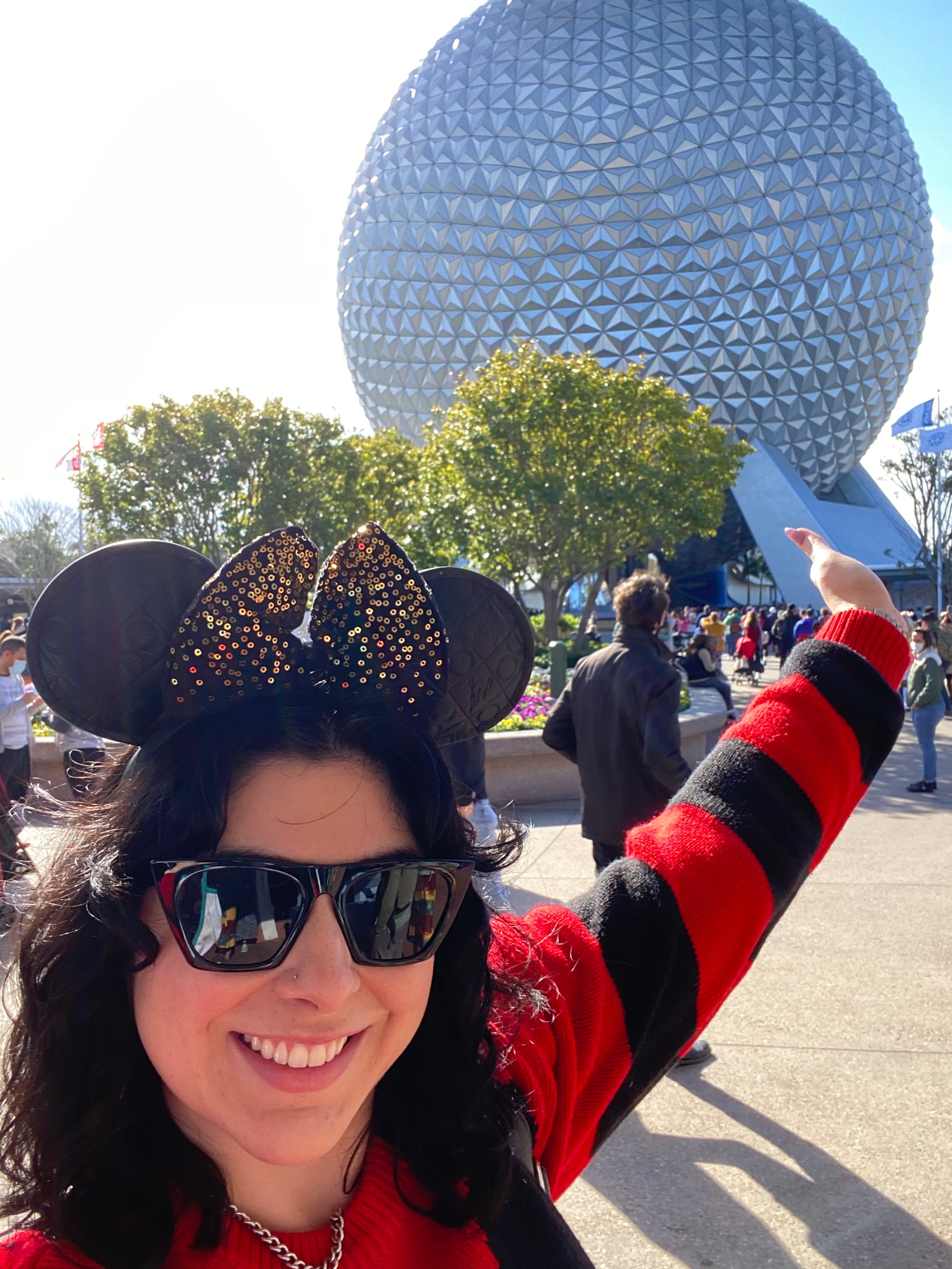 Picture of Rachel at Spaceship Earth Amusement park ride