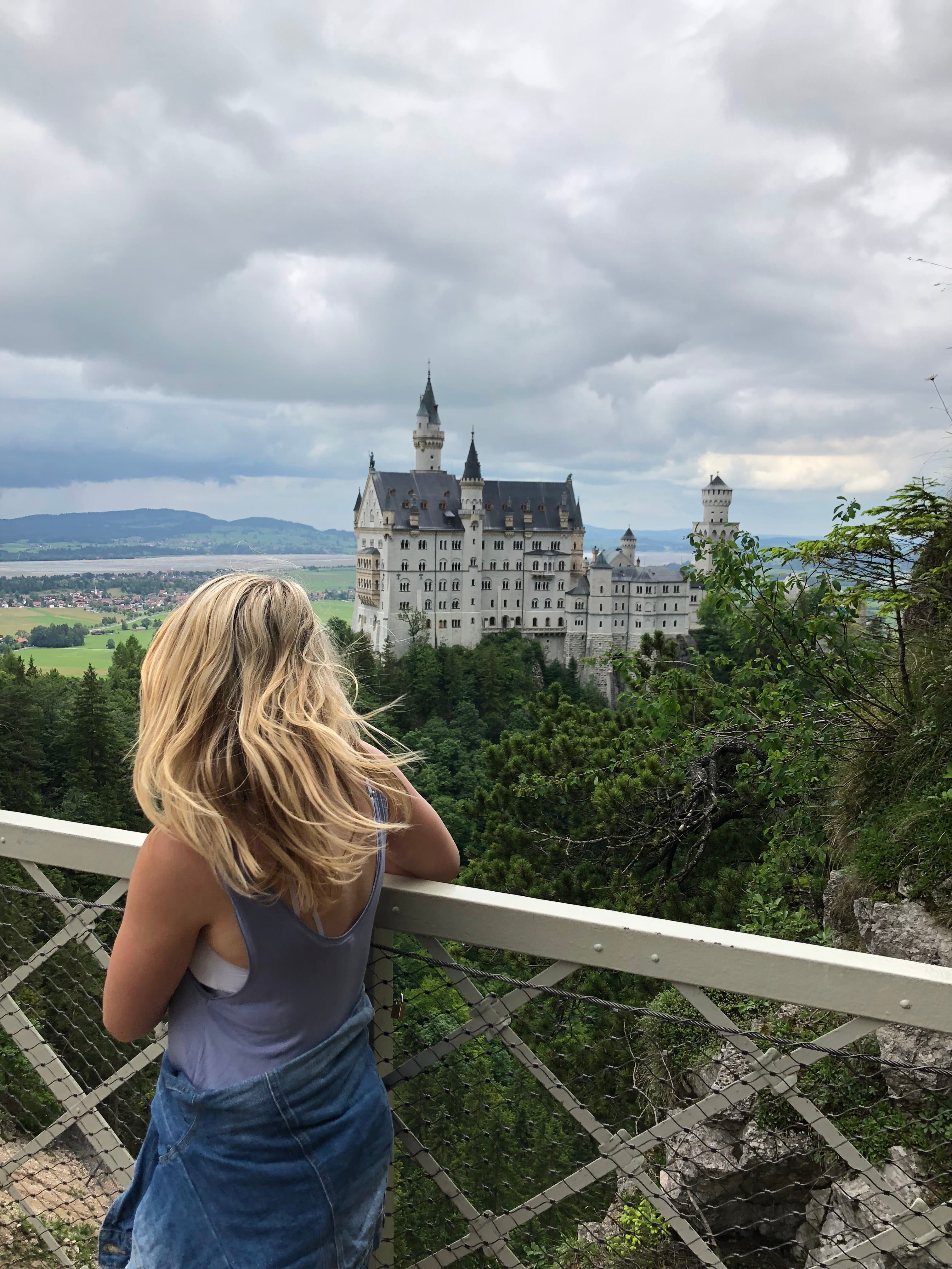 Looking at the Neuschwanstein Castle