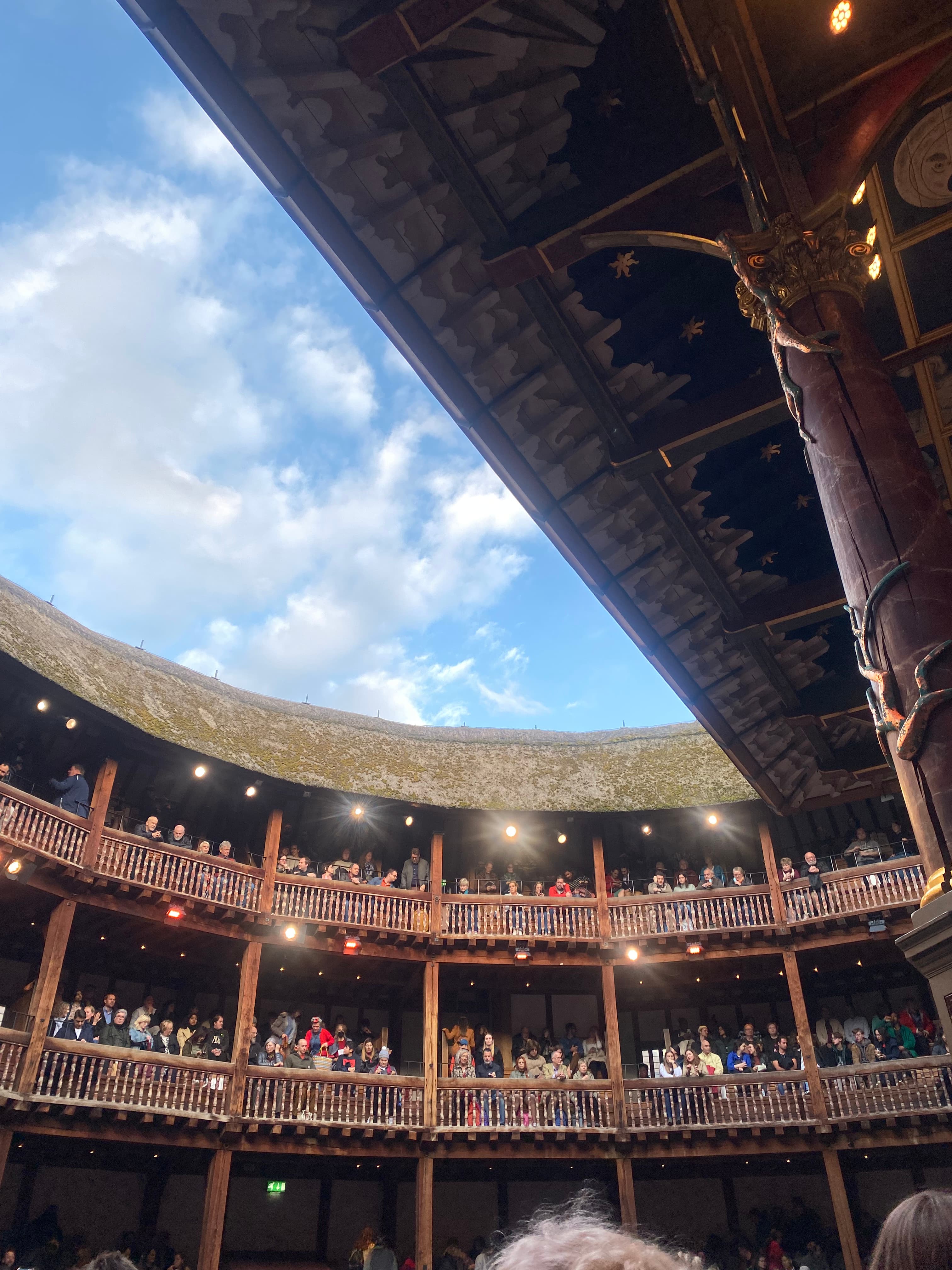People gathered in Shakespeare's Globe