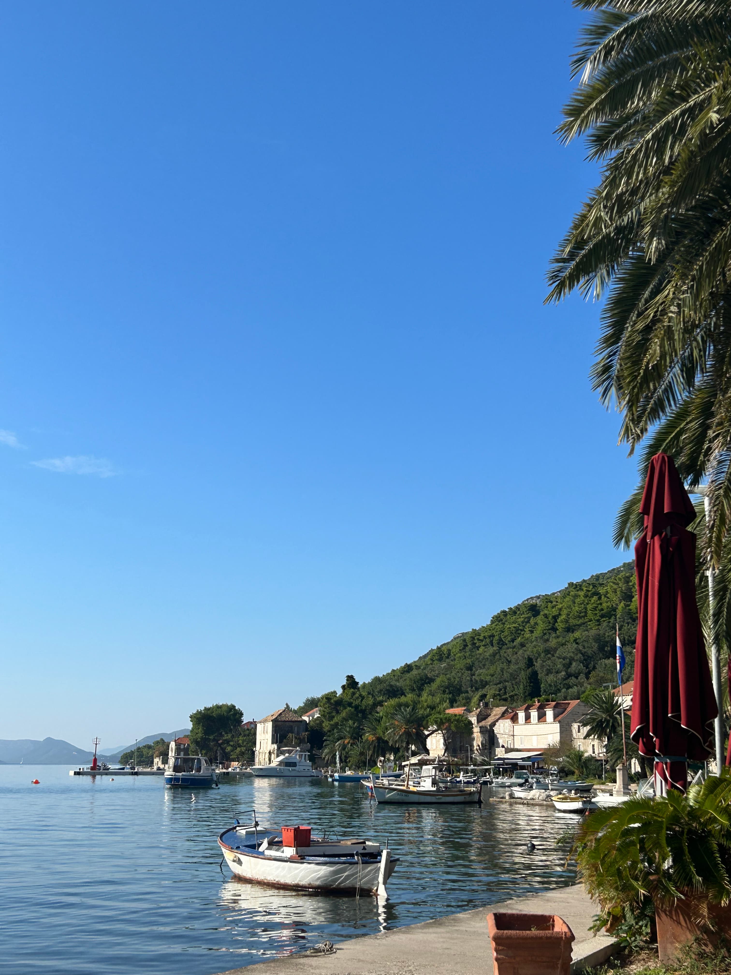 View of boats in the sea