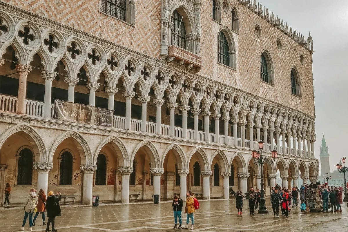 The Doge's Palace is a palace built in Venetian Gothic style.