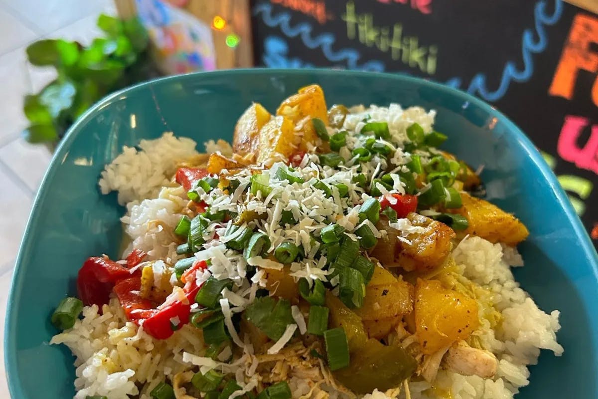 Poke Bowl is one of the famous menu in Mel's Tiki Cafe.