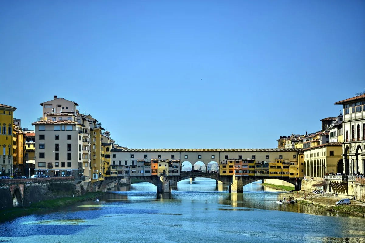 Arno River is known for its historic bridge and picturesque scenery in Tuscany, Florence.