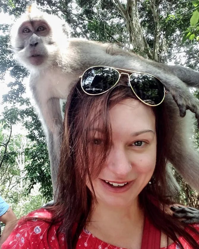 Picture of Amanada with monkey