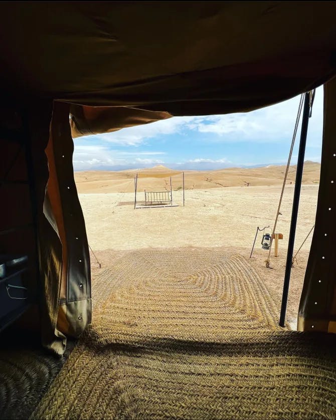 Luxury camping in the desert