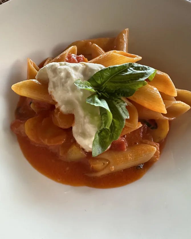 Photo of penne pasta served at a restaurant