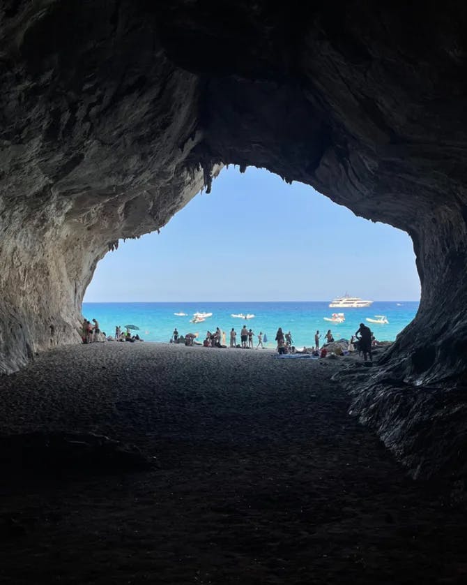View of Cala Luna Cave