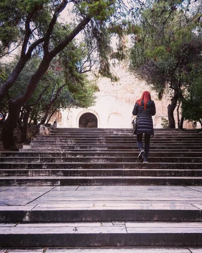 Picture of Rebecca at Odeon of Herodes Atticus
