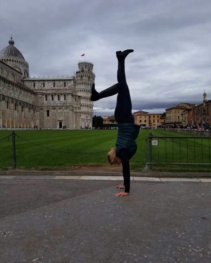 Picture of Joy at leaning power of pisa