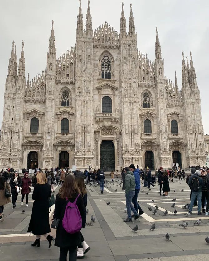 Beautiful view of Duomo di Milano church
