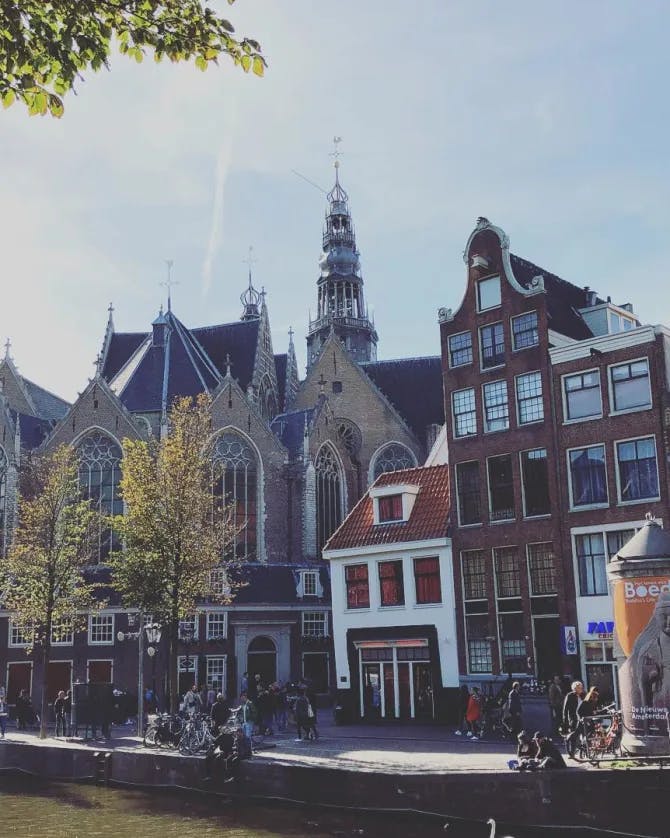 View of Oude Kerk Amsterdam