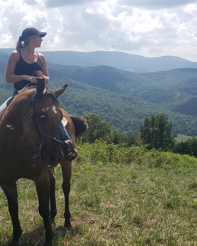 Picture of Brittany riding a horse