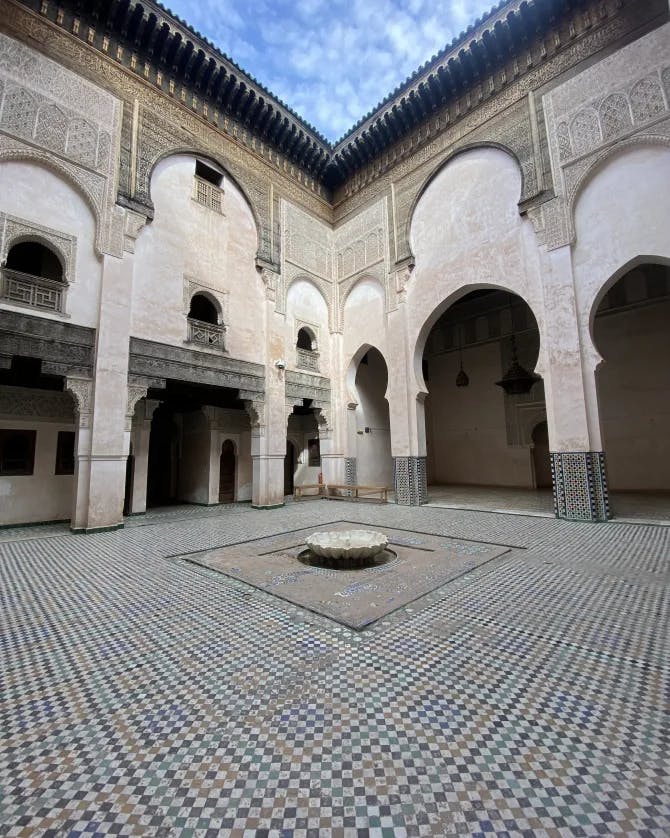 Beautiful view of Al Attarine Madrasa