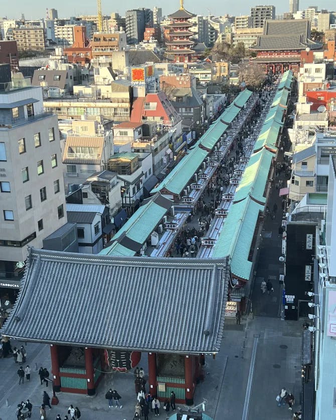 View of Nakamise-dori Street