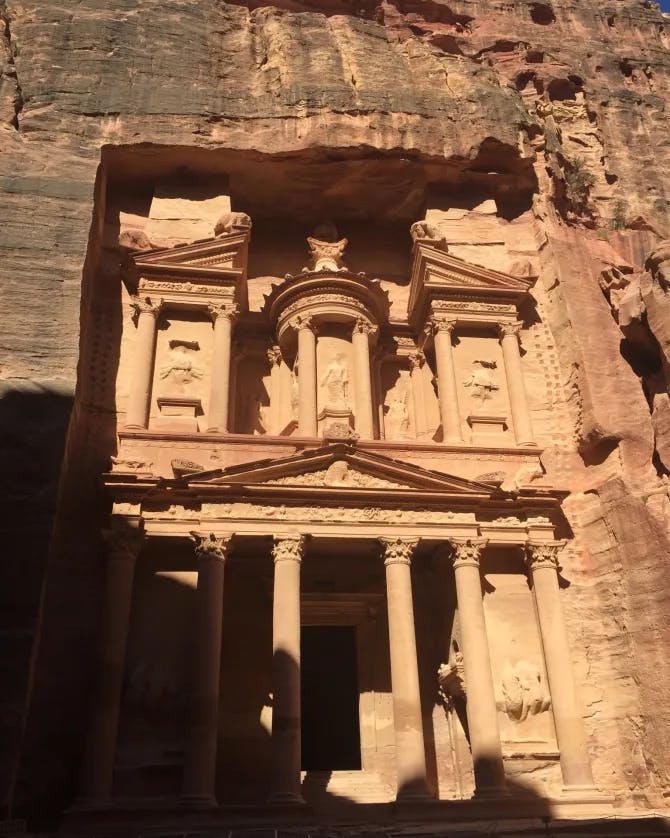 View of ancient city of Petra in Jordon