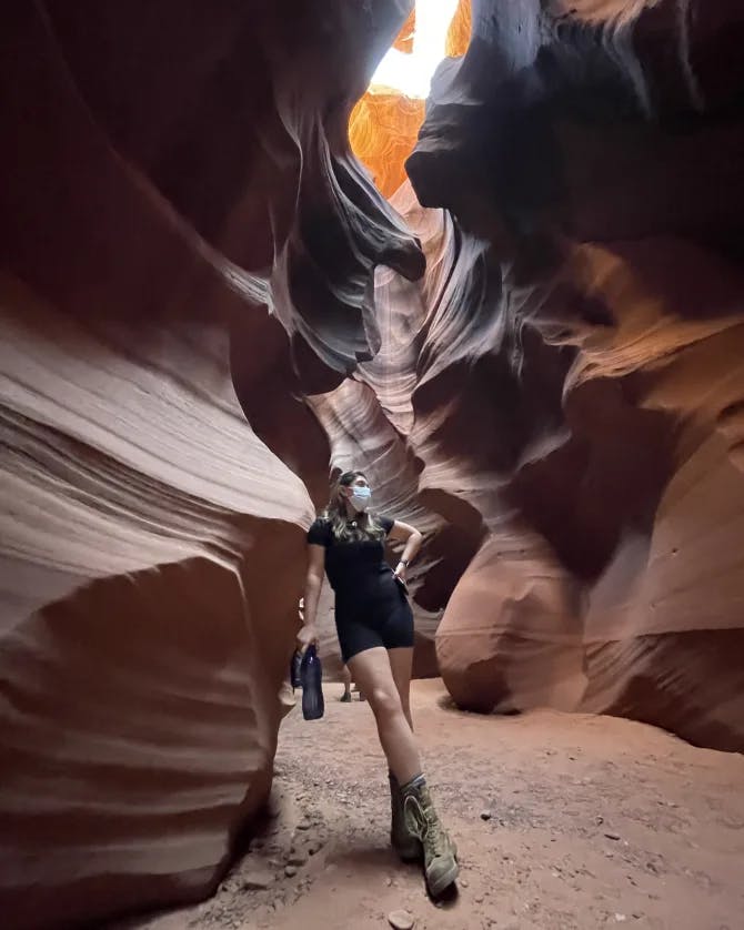 Picture of Alex at Antelope Canyon