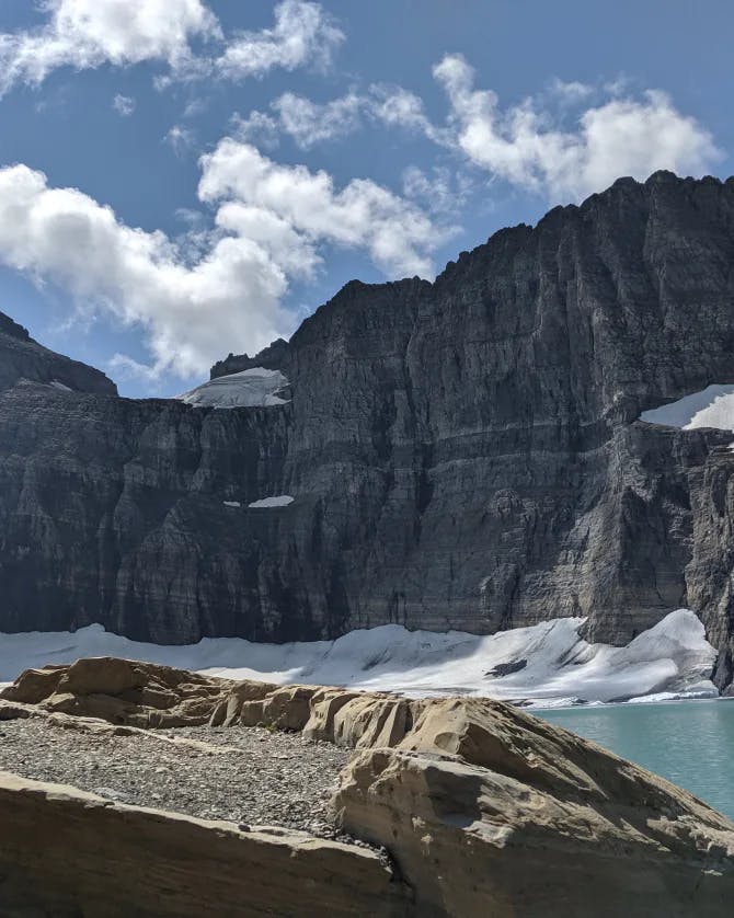 Hiking on the Grinnell Glacier