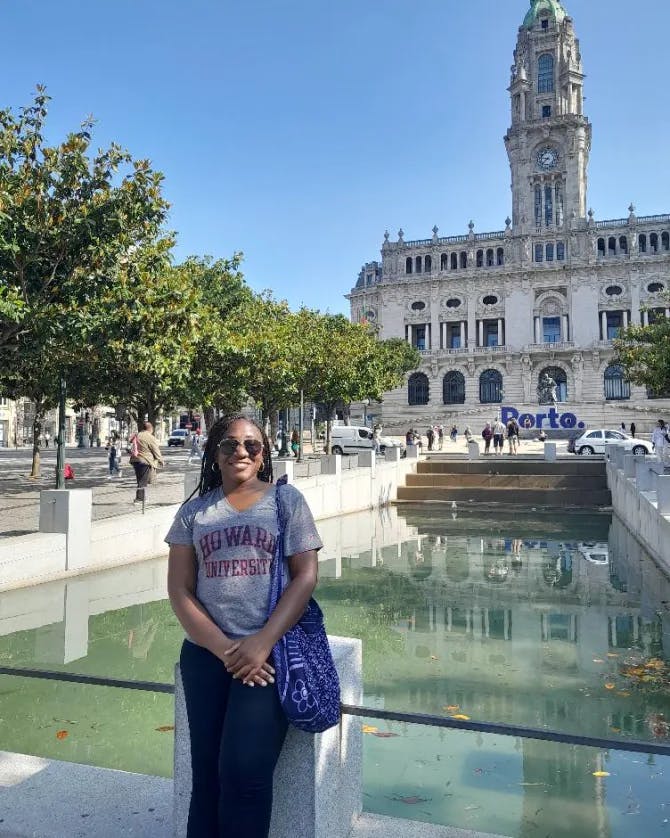 Picture of Tosin at Porto City Hall