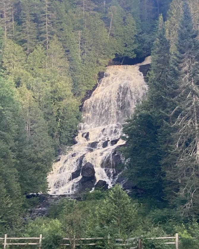Beautiful view of a waterfall